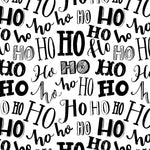 Custom Flat Wrapping Paper for Birthday, Holiday, Christmas - HO Black Letters Gift Wrap on White Wholesale Wraphaholic