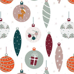 Custom Flat Wrapping Paper for Christmas, Holidays - Christmas Ball on White Wholesale Wraphaholic