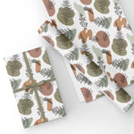 Custom Flat Wrapping Paper for Plant Lover, Birthday, Fall - Tropical Fern Skeleton Wholesale Wraphaholic