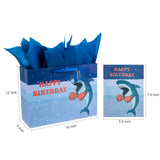 wrapaholic-16-inch-extra-large-gift-bag-with-birthday-card-tissue-paper-for-boys-shark-design-4