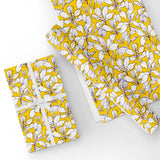 Custom Flat Wrapping Paper for Birthday, Holiday, Wedding, Spring - Lily in Bright Yellow Wholesale Wraphaholic