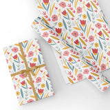 Custom Flat Wrapping Paper for Birthday, Holiday, Her, Girlfrend - Spring Pink Flower Wholesale Wraphaholic