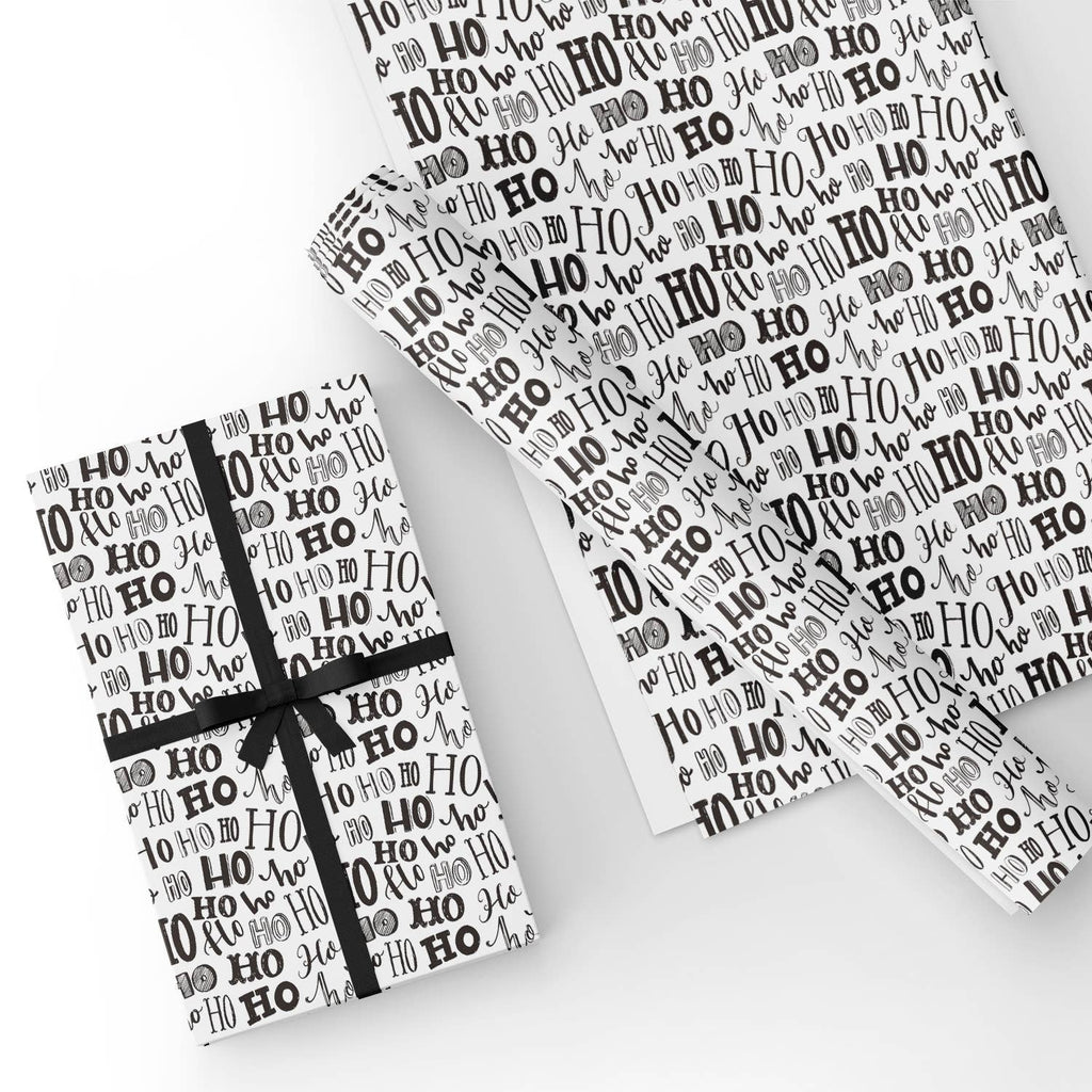 Solid Black and White Wrapping Paper / Gift Wrap