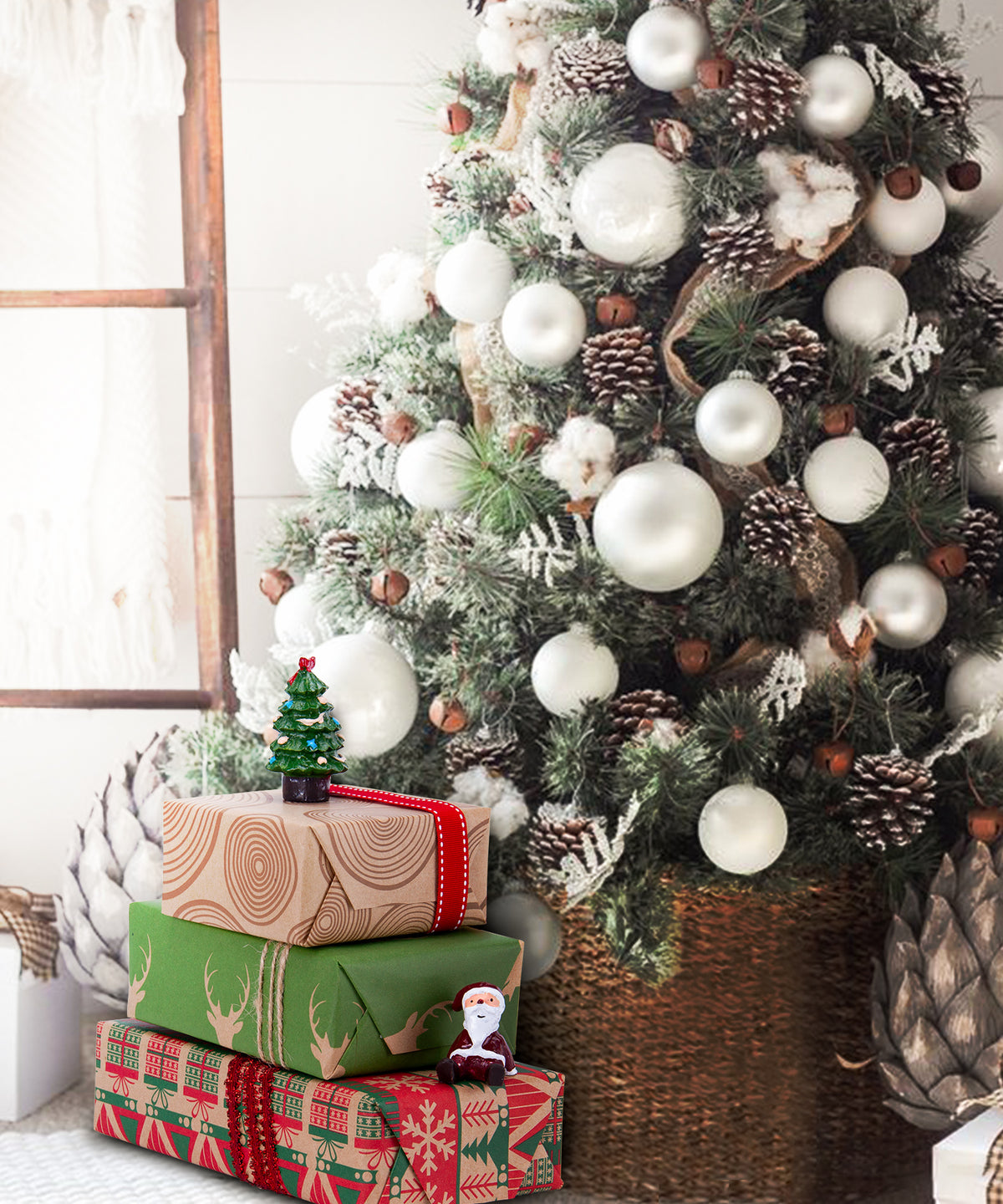 wrapaholic-vintage-traditional-christmas-kraft-gift-wrapping-paper-6-rolls-3