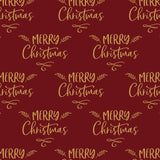 Custom Flat Wrapping Paper for Christmas Elegant - Merry Christmas Text in Red Wholesale Wraphaholic