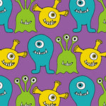 Custom Flat Wrapping Paper for Kids, Boy & Girl Birthday, Party - Monster in Purple Wholesale Wraphaholic