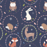 Custom Flat Wrapping Paper for Birthday, Holiday, Kids - Rabbit Fox Blue Wholesale Wraphaholic