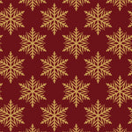 Custom Flat Wrapping Paper for Holiday, Party, Celebration, Christmas - Red Yellow Snowflake Wholesale Wraphaholic