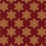 Custom Flat Wrapping Paper for Holiday, Party, Celebration, Christmas - Red Yellow Snowflake Wholesale Wraphaholic