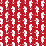 Custom Flat Wrapping Paper for Chirstmas, Birthday - Seahorse in Xmas Red Wholesale Wraphaholic