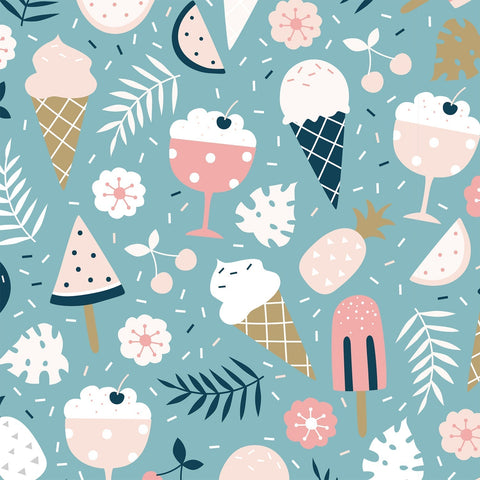 Birthday Gift Wrapping Paper Rolls with Ice Cream Print for Gift Wrap, –  WrapaholicGifts