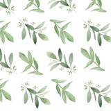 Custom Flat Wrapping Paper for Birthday, Holiday, Spring - Watercolor Green Leaf Wholesale Wraphaholic