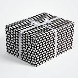 Custom Flat Wrapping Paper for Birthday, Holiday, Valentine's Day - White & Black Love Heart Wholesale Wraphaholic