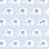 Baby Boy Elephant Light Blue Flat Wrapping Paper Sheet Wholesale Wraphaholic