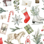 Custom Flat Wrapping Paper for Christmas  - Watercolor Xmas Gift Design Wholesale Wraphaholic