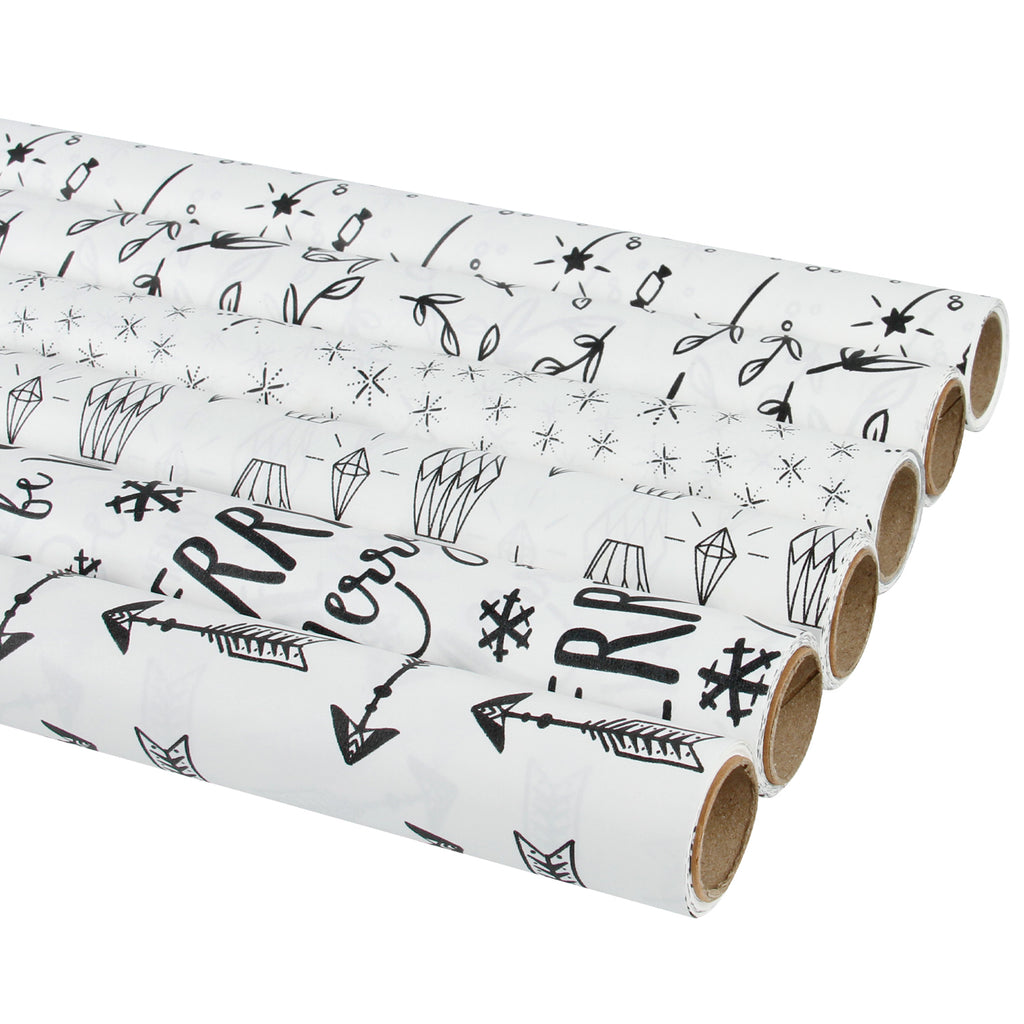 Designer wrapping paper - Black and White