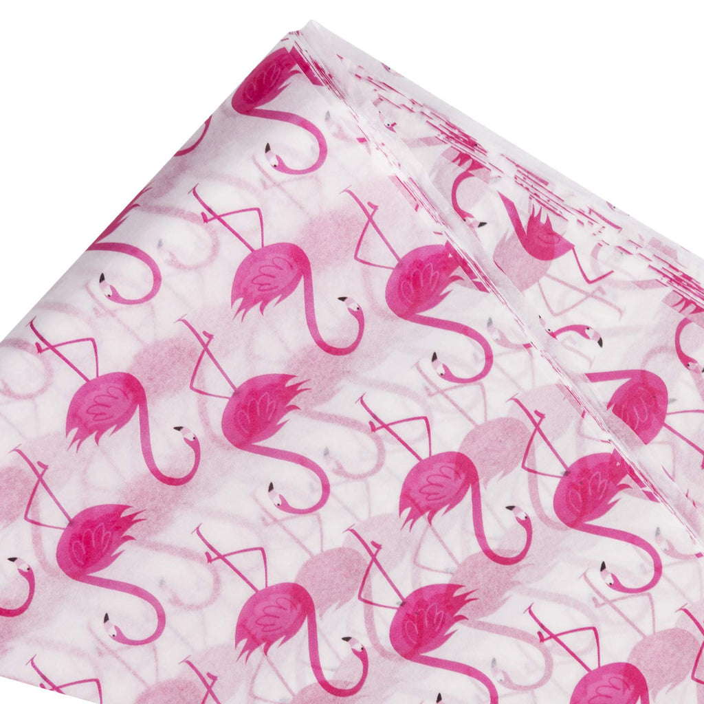 BIOBROWN Flamingo Wrapping Paper Sheet with 2 Count (Pack of 1)
