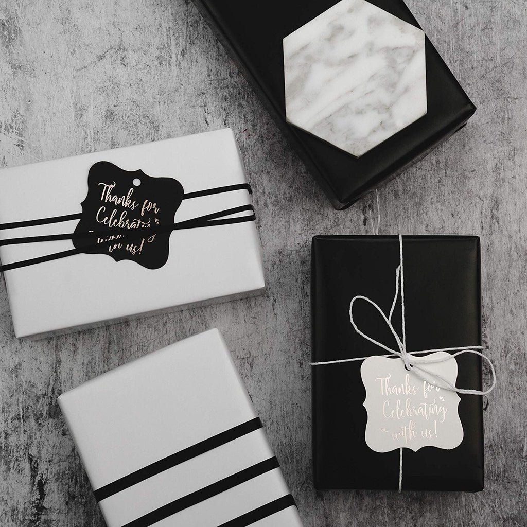 Black Gift Wrapping Paper with Personal Note
