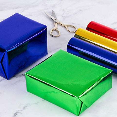 RUSPEPA Green Metallic Wrapping Paper - Solid Color Matte Paper