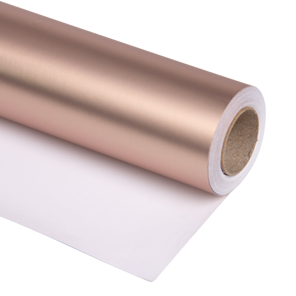 Matte Metallic Wrapping Paper Roll, Rose Gold – WrapaholicGifts