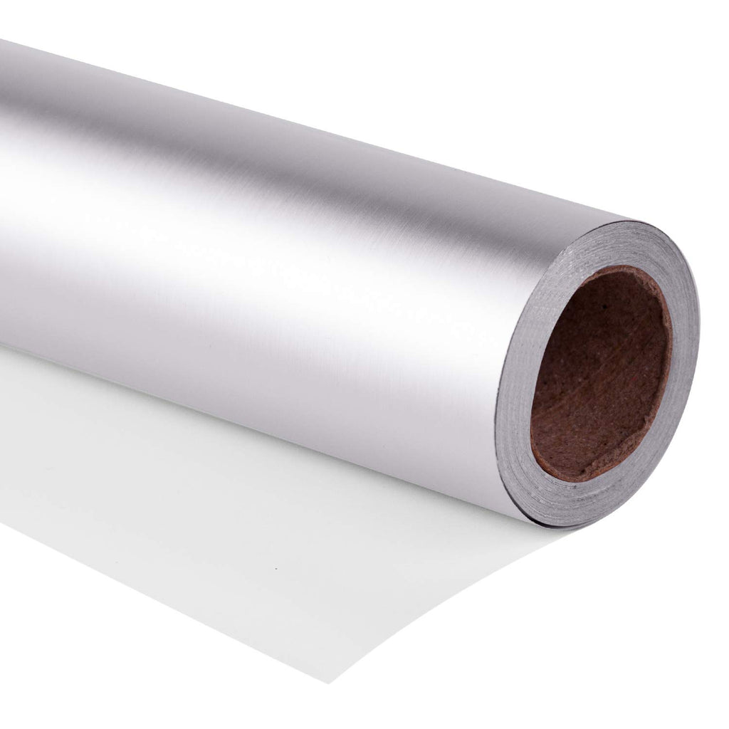 Larch Silver Wrapping Paper Roll of 4 Sheets