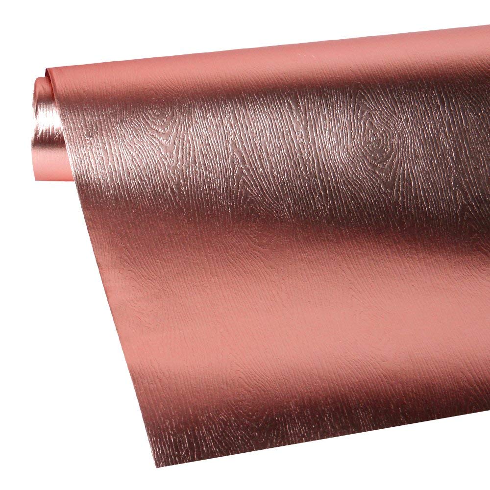 Embossing Wrapping Paper Roll, Lychee Leather Grain, Gold