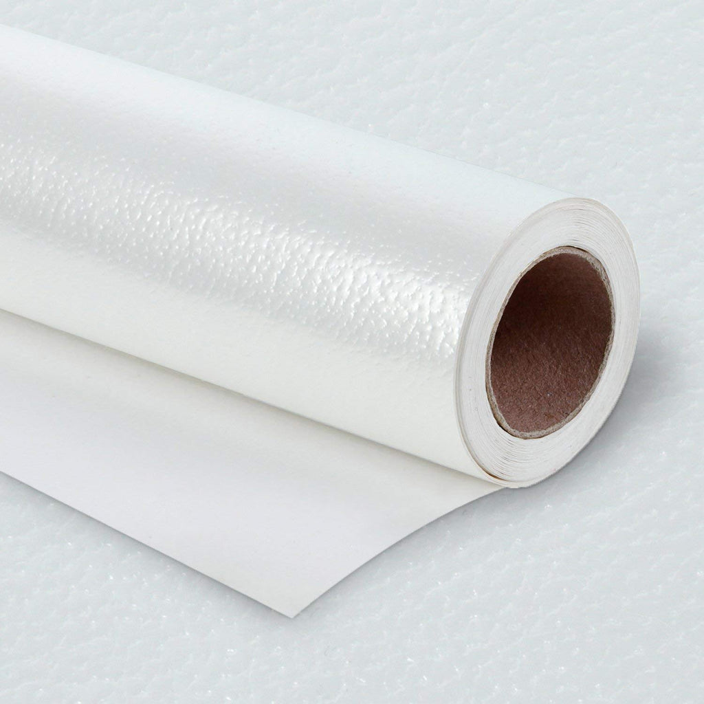 Embossing Wrapping Paper Roll, Lychee Leather Grain, White