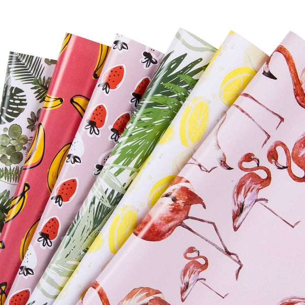 Summer Fruit Gift Wrap Paper Flat Sheet 6pcs/Roll Kraft – WrapaholicGifts