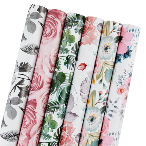 Flower Wrapping Paper Flower Botanical Gift Wrap Birthday 