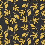 Yellow Leaf Black Flat Wrapping Paper Sheet Wholesale Wraphaholic